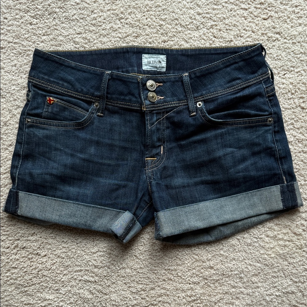 Hudson Jeans Dark Blue Jean Shorts